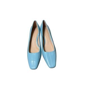 NWOB Katy Perry Light Blue Closed Toe Low Heel Pump Sz 6